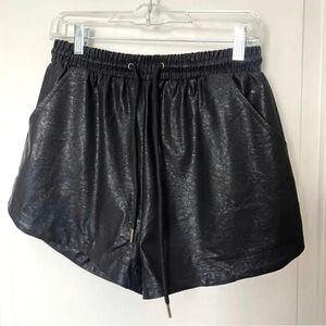Black Leather Shorts